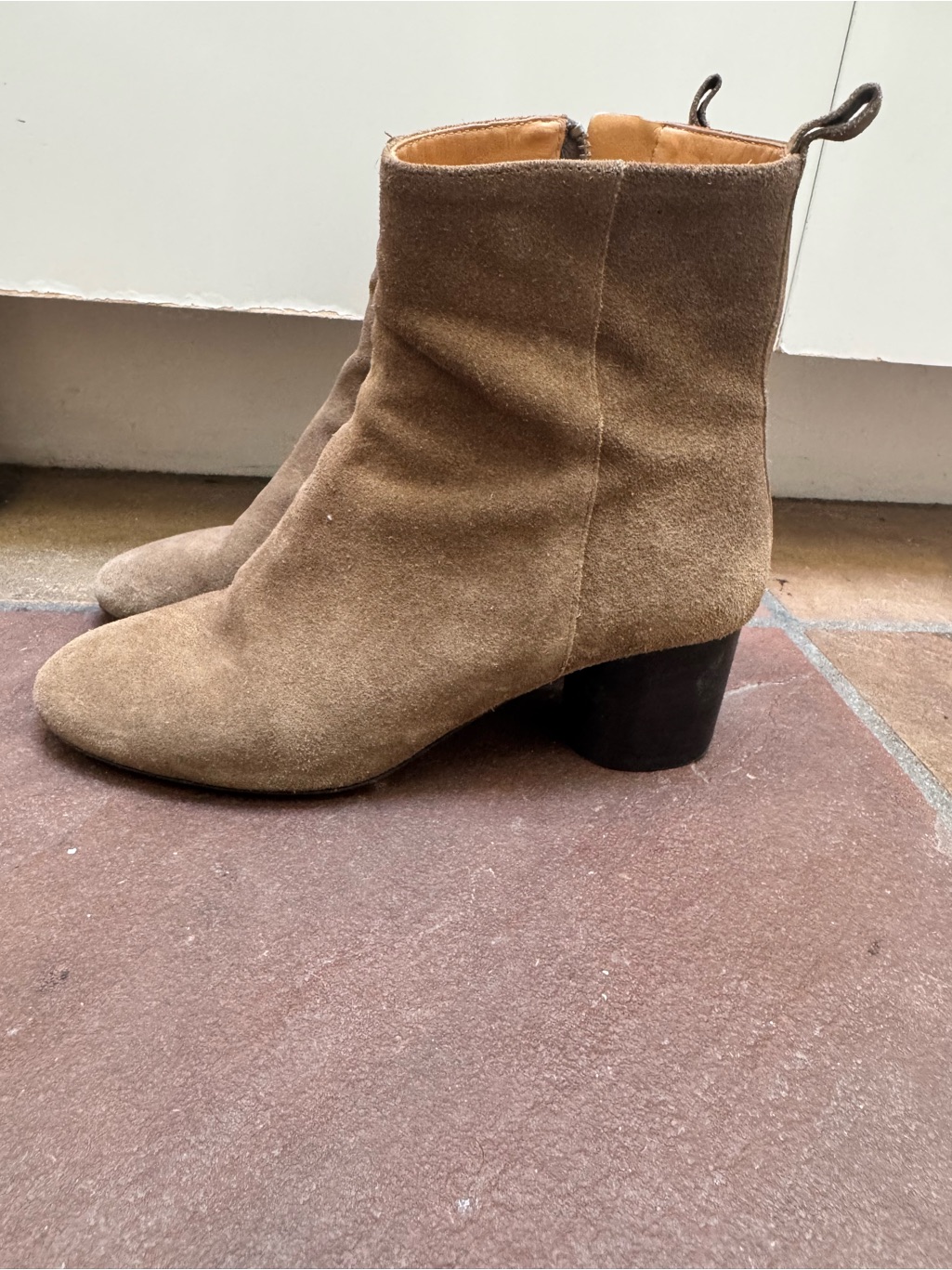 Isabel Marant Size 38 Women's Suede Ankle Boots In Light Brown